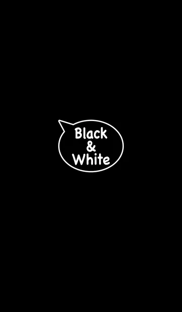 [LINE着せ替え] シンプル ブラック＆ホワイト No.1の画像1