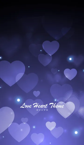 [LINE着せ替え] Love Heart Theme -PURPLE BLUE-の画像1