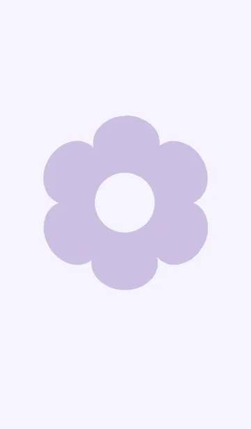 [LINE着せ替え] シンプルなお花（パープルグレー）の画像1