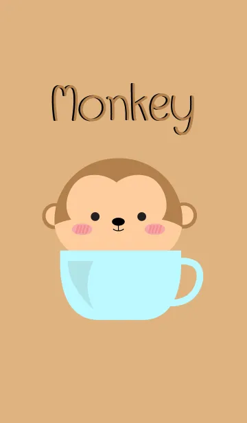 [LINE着せ替え] Simple Love Fat Monkey Theme (jp)の画像1