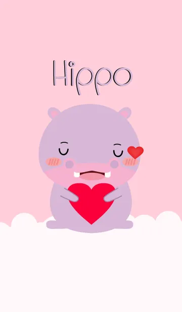 [LINE着せ替え] Simple Lovely Hippo (jp)の画像1