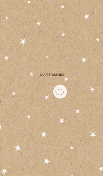 [LINE着せ替え] 星とスマイル＋クラフト紙の画像1