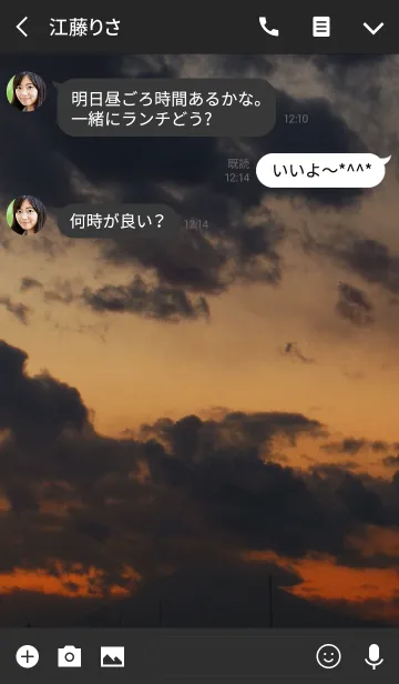 [LINE着せ替え] 烟る夕焼けと富士山の画像3