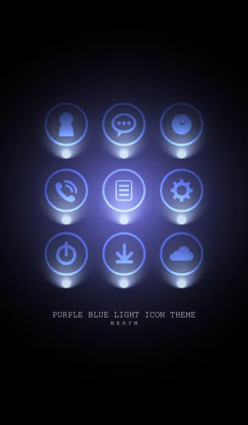 [LINE着せ替え] PURPLE BLUE LIGHT ICON THEME 2の画像1