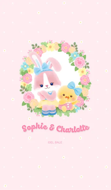 [LINE着せ替え] Sophie ＆ Charlotte (Flower Garden)の画像1