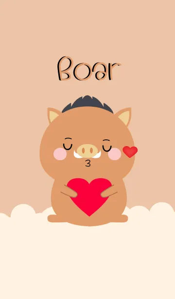 [LINE着せ替え] Simple Lovely Boar (jp)の画像1