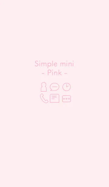 [LINE着せ替え] Simple mini - Pink -の画像1