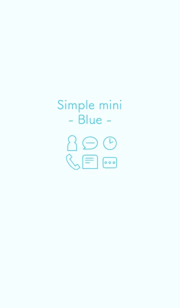 [LINE着せ替え] Simple mini - Blue -の画像1