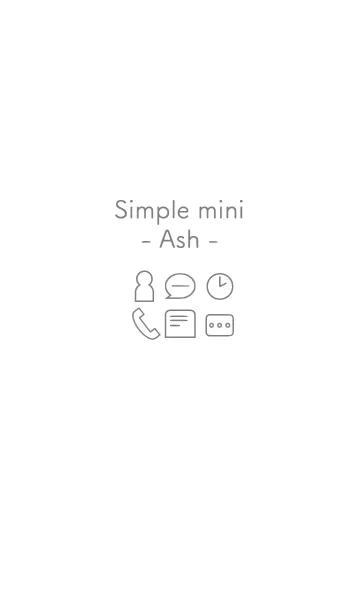 [LINE着せ替え] Simple mini - Ash -の画像1