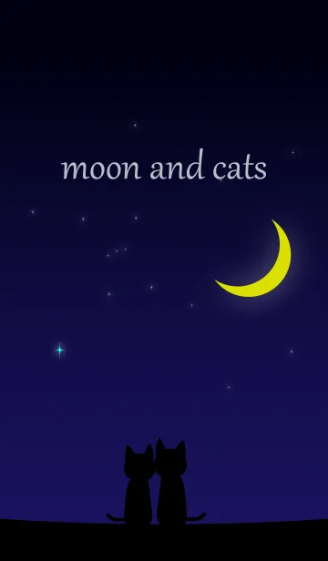 [LINE着せ替え] moon and cats！の画像1
