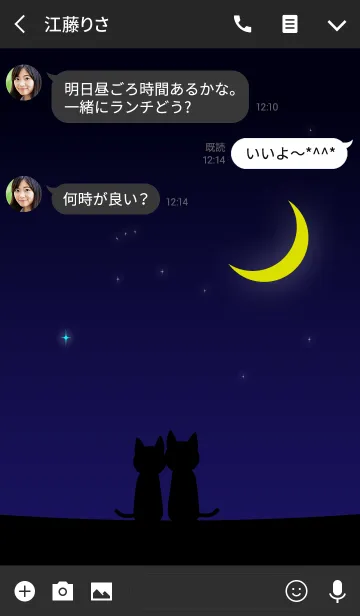 [LINE着せ替え] moon and cats！の画像3