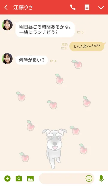 [LINE着せ替え] ミニチュアシュナウザーのシルバくんの画像3