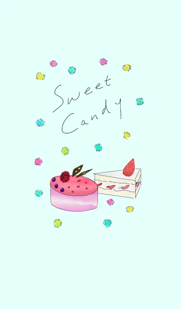 [LINE着せ替え] Sweet Candy 手書きお菓子の画像1
