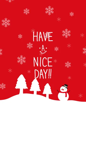 [LINE着せ替え] 雪降る-赤-＠冬特集29の画像1