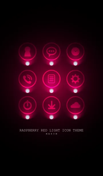 [LINE着せ替え] RASPBERRY RED LIGHT ICON THEME 2の画像1