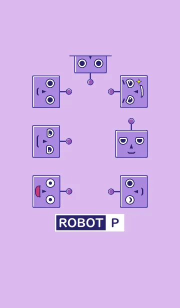 [LINE着せ替え] 紫ロボット■Pの画像1