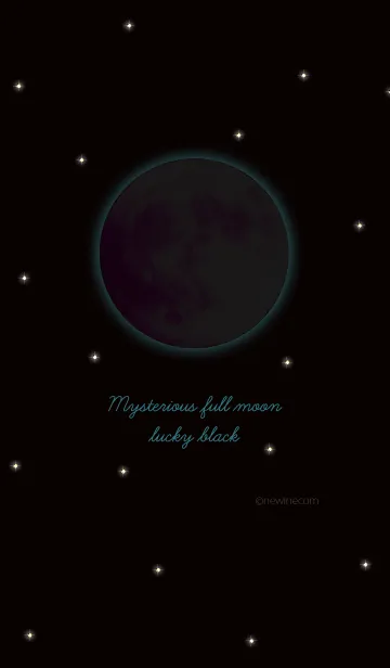 [LINE着せ替え] 神秘的な満月 幸運の漆黒の画像1