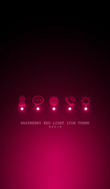 [LINE着せ替え] RASPBERRY RED LIGHT ICON THEMEの画像1