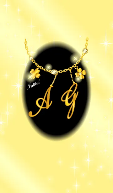 [LINE着せ替え] 【A＆G】イニシャルチャーム運気UP！ゴールドの画像1