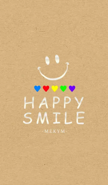 [LINE着せ替え] HAPPY SMILE KRAFT 5color 7 -MEKYM-の画像1