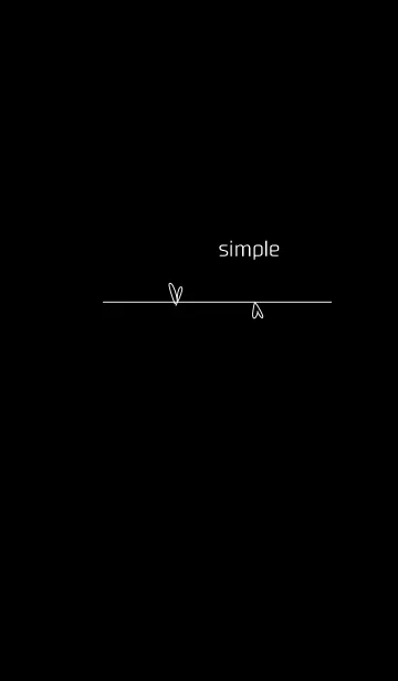 [LINE着せ替え] シンプルラブ【ブラック】の画像1