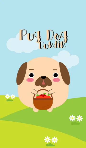 [LINE着せ替え] Cute Pug Dog Duk Dik Theme (jp)の画像1