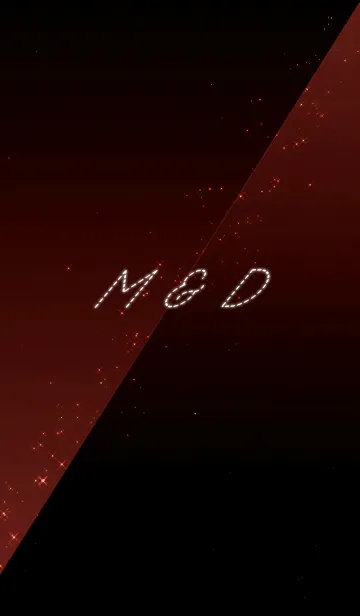 [LINE着せ替え] M ＆ D -イニシャル-クールな赤と黒-の画像1