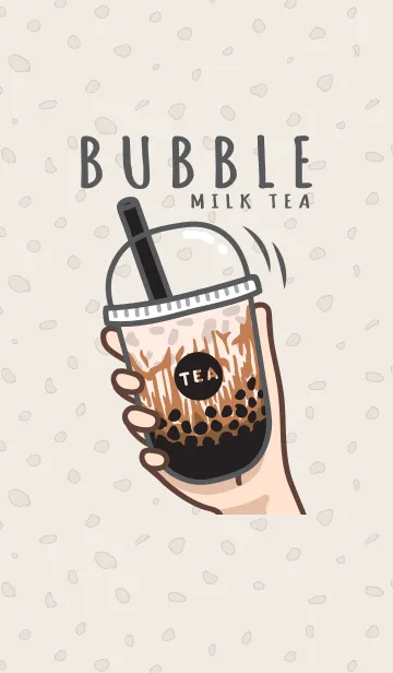 [LINE着せ替え] Bubble milk tea cafe 1 (Brown sugar) JPの画像1