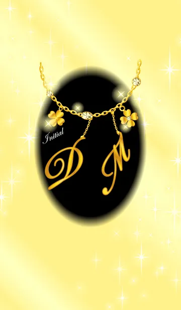 [LINE着せ替え] 【D＆M】イニシャルチャーム運気UP！ゴールドの画像1
