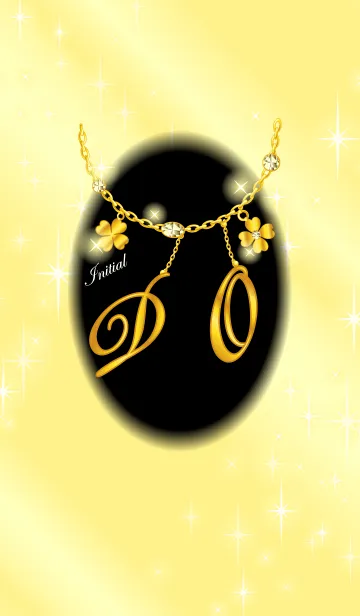 [LINE着せ替え] 【D＆O】イニシャルチャーム運気UP！ゴールドの画像1