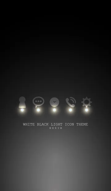 [LINE着せ替え] WHITE BLACK LIGHT ICON THEMEの画像1