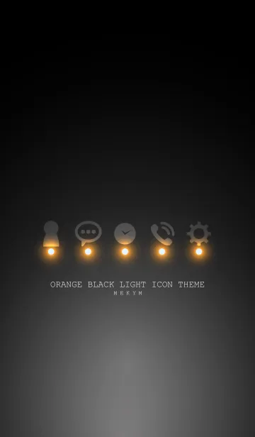 [LINE着せ替え] ORANGE BLACK LIGHT ICON THEMEの画像1