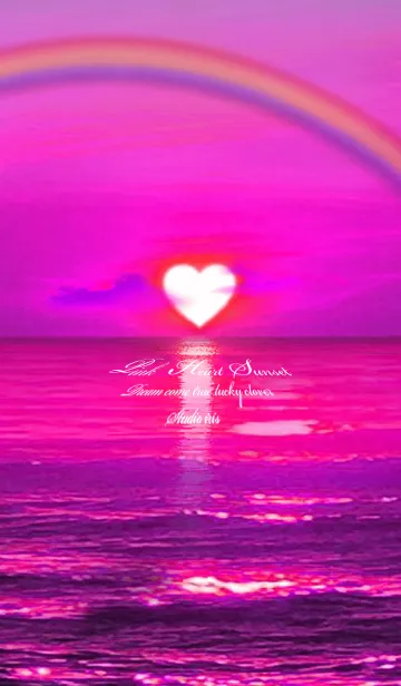 [LINE着せ替え] 恋愛運上昇 Pink Heart Sunsetの画像1