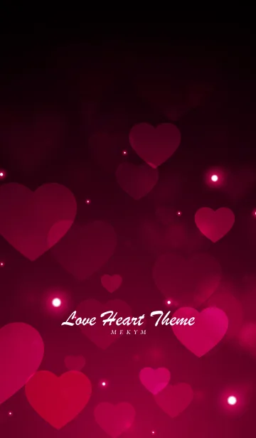[LINE着せ替え] Love Heart Theme -RASPBERRY RED-の画像1