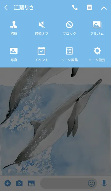 [LINE着せ替え] Dolphin Duoの画像4