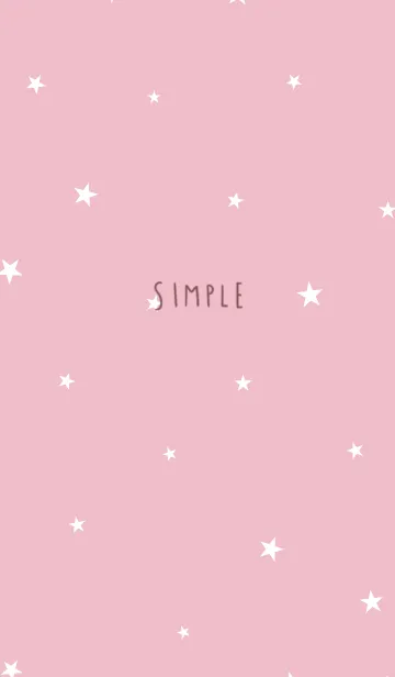 [LINE着せ替え] ピンクと星。SIMPLE.の画像1