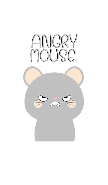 [LINE着せ替え] Angry Gray Mouse Face Theme(jp)の画像1