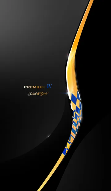 [LINE着せ替え] Premium Ⅳ Black ＆ Goldの画像1