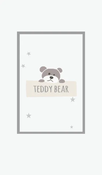 [LINE着せ替え] グレー / テディベアの画像1
