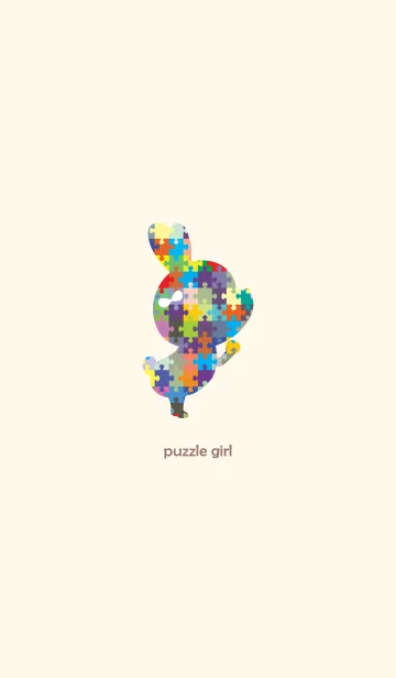 [LINE着せ替え] puzzle rabbit girl.の画像1