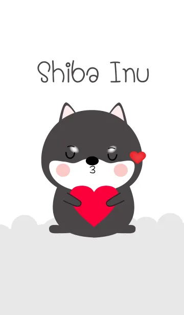 [LINE着せ替え] Simple Lovely Black Shiba Inu (jp)の画像1