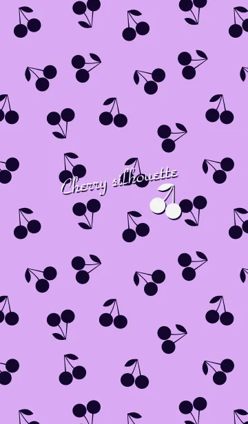 [LINE着せ替え] Cherry silhouette -Purple-の画像1