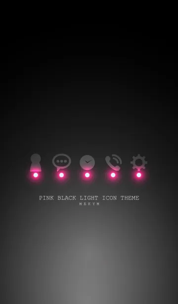 [LINE着せ替え] PINK BLACK LIGHT ICON THEMEの画像1