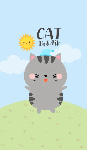 Lovely Gray Cat DukDik Theme2 (jp)の着せ替えメイン画像
