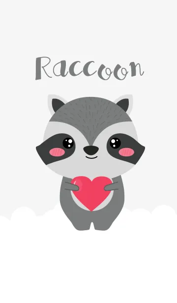 [LINE着せ替え] Simple Cute Raccoon V.2 (jp)の画像1