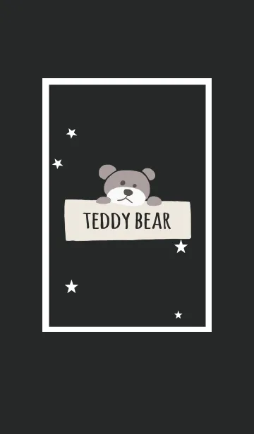 [LINE着せ替え] ブラック＆ホワイト / テディベアの画像1