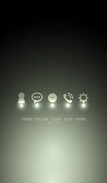 [LINE着せ替え] CREAM YELLOW LIGHT ICON THEMEの画像1