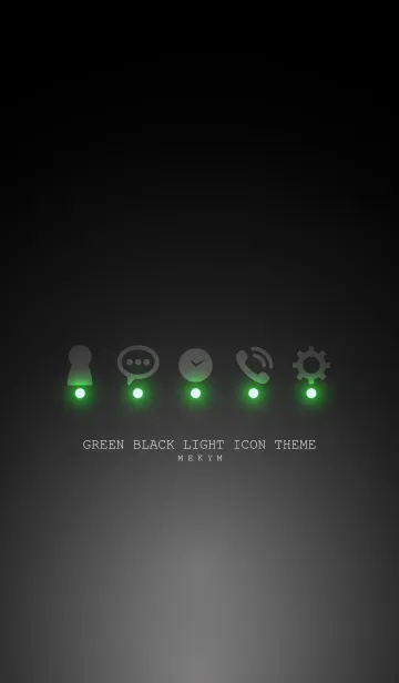 [LINE着せ替え] GREEN BLACK LIGHT ICON THEMEの画像1