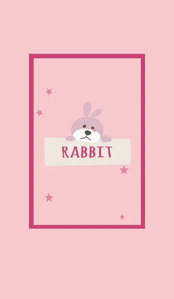 [LINE着せ替え] ピンク / ウサギの画像1