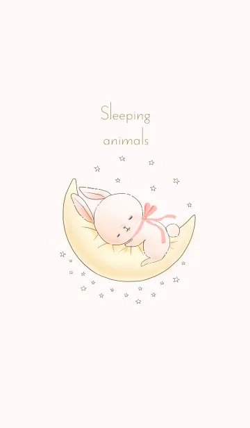 [LINE着せ替え] Sleeping animals 〜リトルバニー〜の画像1